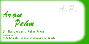 aron pehm business card