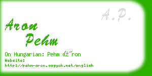 aron pehm business card